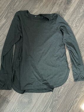 Athleta uptempo long sleeve in xl tall black grey heather